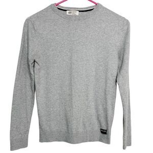H&M Long sleeve Crew Neck Sweater Top Grey Large